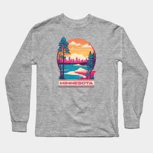 Minnesota Vintage Design Long Sleeve T-Shirt